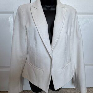 She Said… White Fitted Tuxedo Style Jacket Sz 10